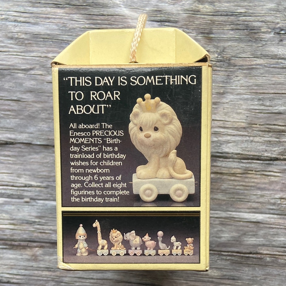 Vintage Precious Moments Birthday Train 5th Birthday Lion with Box - Picture 14 of 14